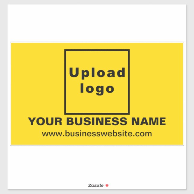 Business Website on Yellow Large Rectangle Vinyl Sticker (Sheet)