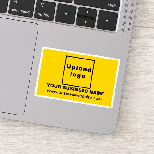Business Website on Yellow Rectangle Vinyl Sticker