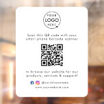 Business Website | QR Code Scan Me Minimal White Window Cling Business Website | QR Code Scan Me Minimal White Window Cling