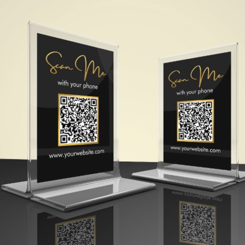 Business  Wedding QR Code Table Card