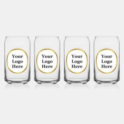 Business White and Gold Your Logo Template Can Glass
