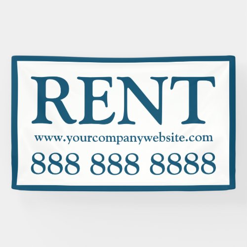 Business White Blue Rent Website Phone Banner