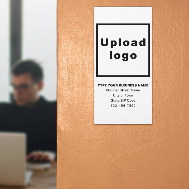 Business White Classic Portrait Door Sign (Build brand name awareness. Your business brand on white classic portrait door sign.)