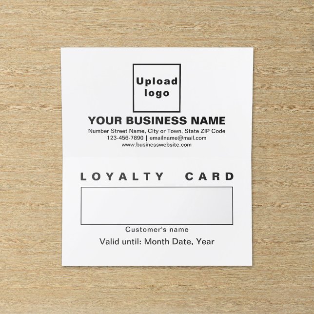 Business White Folded Loyalty Card (Business white folded loyalty card.)