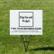 Business White Large Rectangle Yard Sign