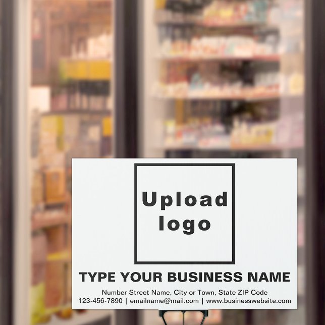 Business White Large Rectangle Yard Sign (Show the location of your business. Your business brand on large white rectangle yard sign.)