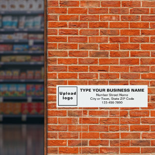 Business White Long Rectangle Yard Sign