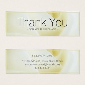 Business White Rose Thank You Insert Card