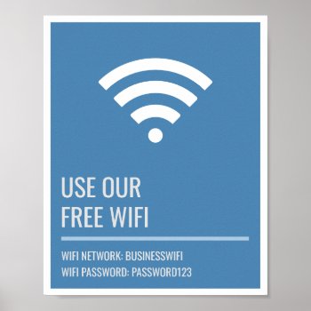 Business Wifi Access Poster by J32Teez at Zazzle