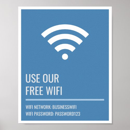 Business Wifi Access Poster