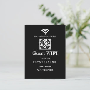 Business Wifi Morden Network Qr Code  Postcard