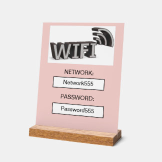 Business Wifi Morden Password Acrylic Table Sign