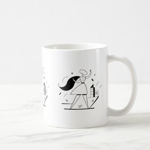 Business Woman and Skylines Coffee Mug