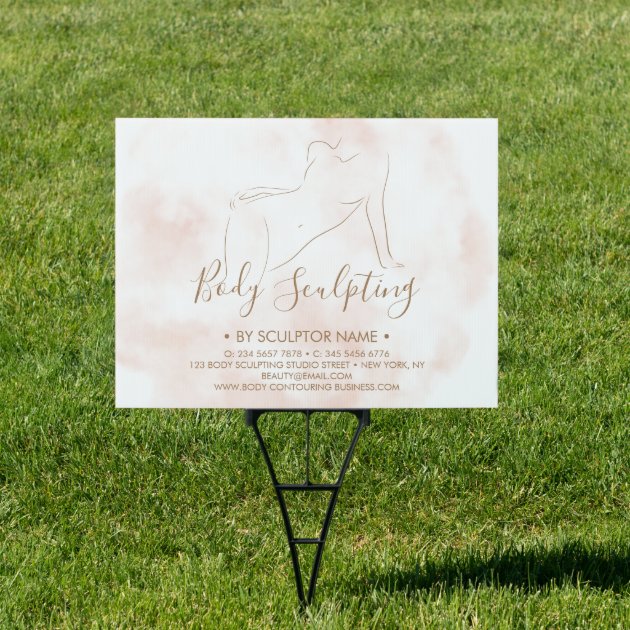 Business Woman Body sculpting contouring spa Sign