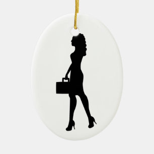 Business Woman Ceramic Ornament
