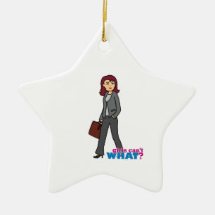 Business Woman Ceramic Ornament