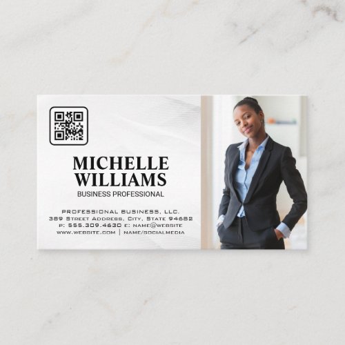 Business Woman  Quick Response Code Business Card