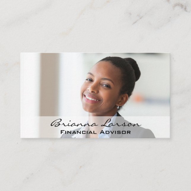Business Woman Smiling Business Card (Front)