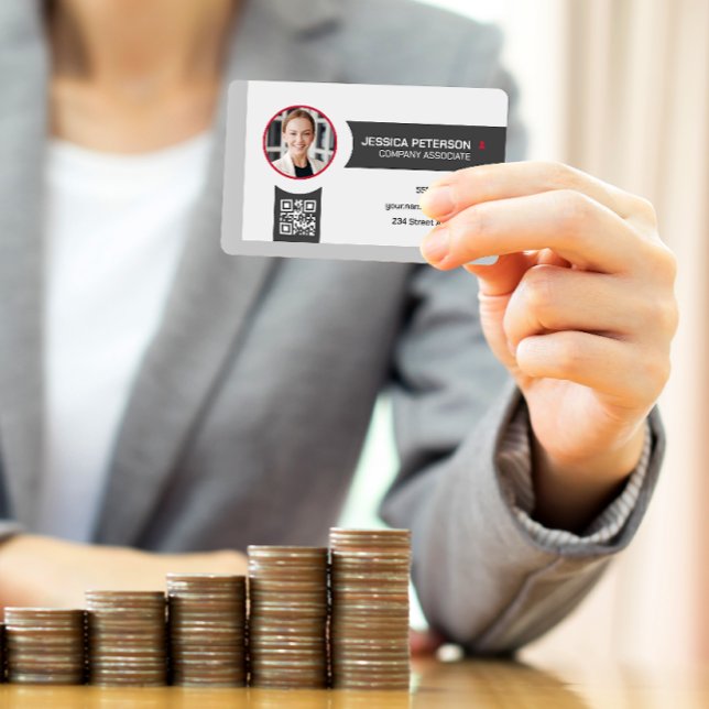 Business Woman Smiling | Corporate | QR Code Card (Creator Uploaded)