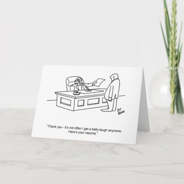 Business Workplace Humor Greeting Card (Front)