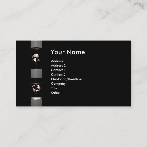 Customizable business_world_profile business card