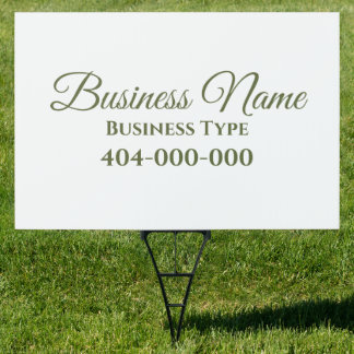 Business Yard Sign