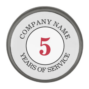 Business Years of Service Award Gunmetal Finish Lapel Pin