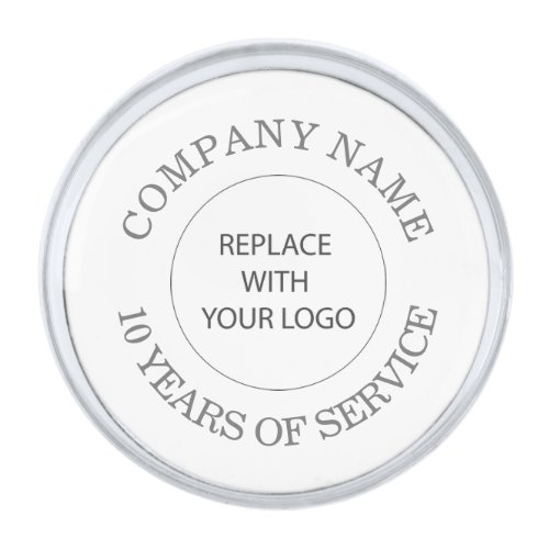 Business Years of Service Award Silver Finish Lapel Pin