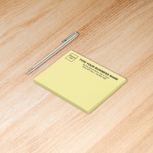 Business Yellow Rectangle post it note