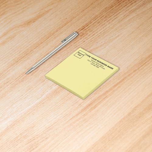 Business Yellow Square post it note