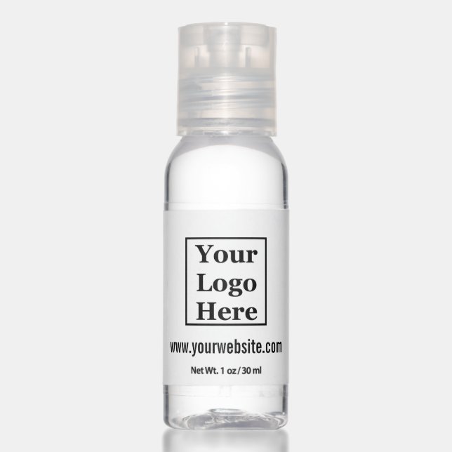 Business Your Logo Here and Website Template Hand Sanitizer (Front)