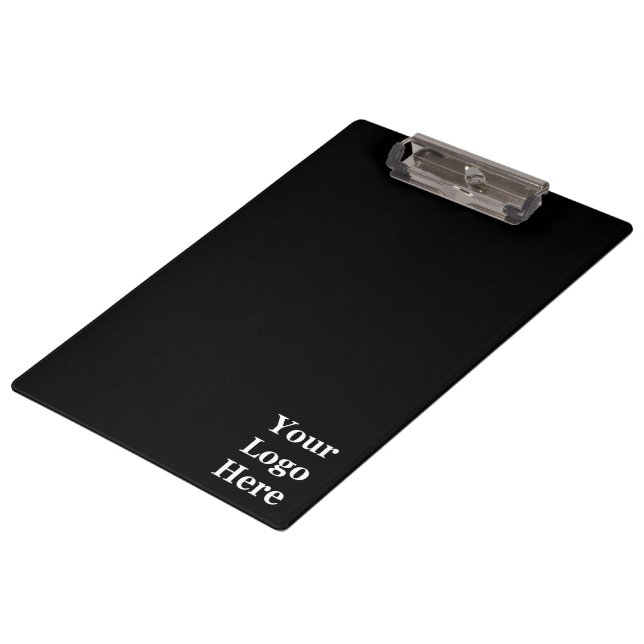 Business Your Logo Here Black Template Clipboard (Angled)