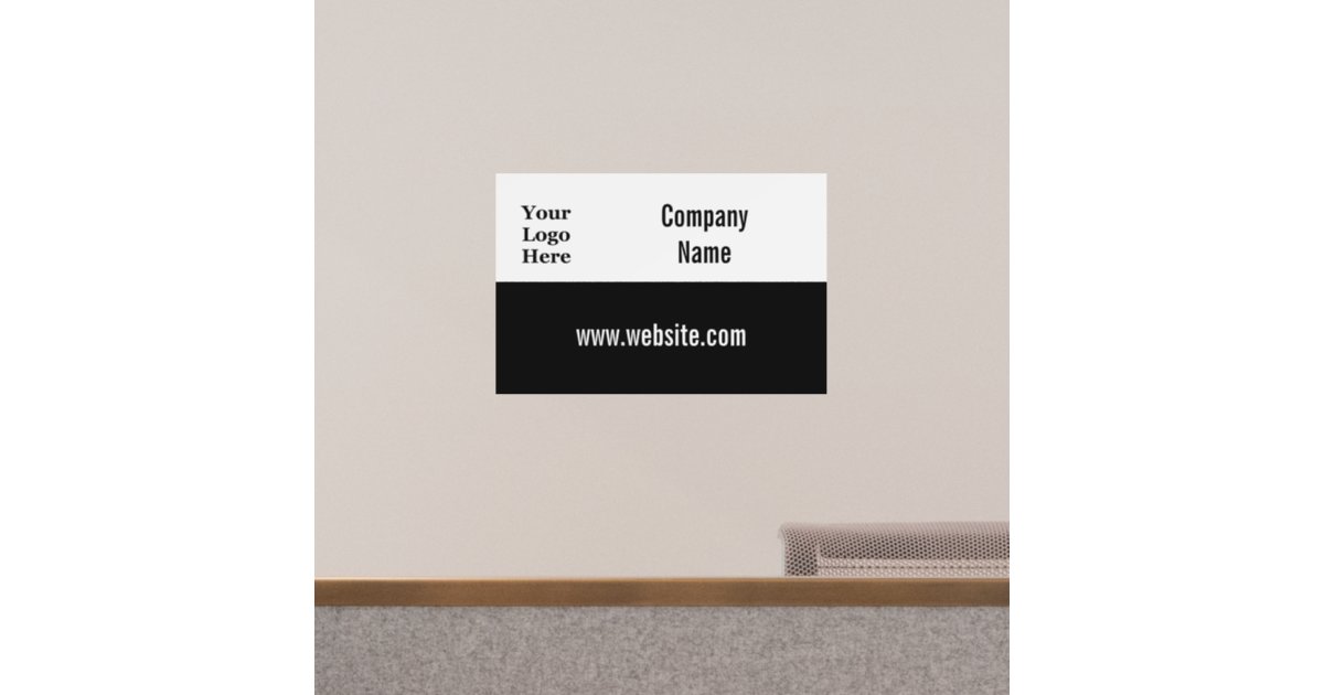 Business Your Logo Here Company Name site Wall Decal Zazzle