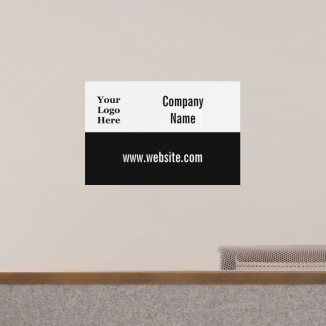Business Your Logo Here Company Name site Wall Decal Zazzle