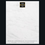 Business Your Logo Here Simple Modern Marble Letterhead<br><div class="desc">A "your logo here" design placeholder which can be replaced with your personalized custom business logo and text. A great marble design perfect for business office supplies,  marketing and branding. Simply upload your custom logo and create your own custom business logo letterhead.</div>