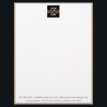 Business Your Logo Here Simple Modern Rustic Kraft Letterhead<br><div class="desc">A "your logo here" design placeholder which can be replaced with your personalized custom business logo and text. A great design perfect for business office supplies,  marketing and branding. Simply upload your custom logo and create your own custom business logo letterhead.</div>