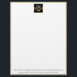 Business Your Logo Here Simple Modern Rustic Kraft Letterhead<br><div class="desc">A "your logo here" design placeholder which can be replaced with your personalized custom business logo and text. A great design perfect for business office supplies,  marketing and branding. Simply upload your custom logo and create your own custom business logo letterhead.</div>