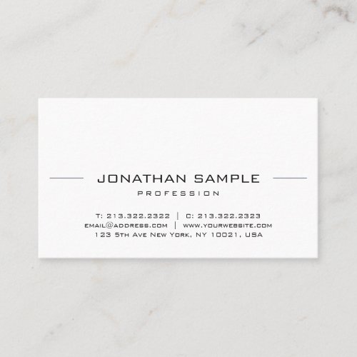 Businesscards Modern Elegant Professional Simple Business Card