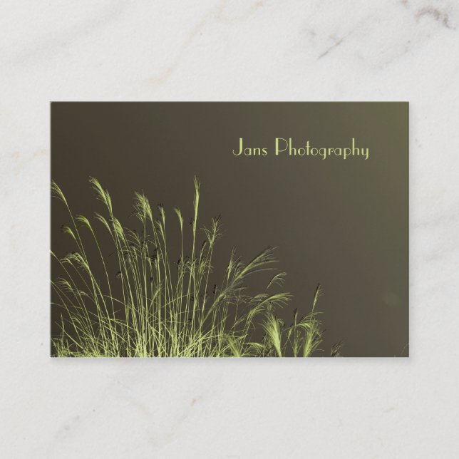 Businesscards template, weed grass business card (Front)