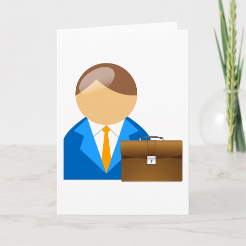 Businessman And Briefcase Greeting Cards