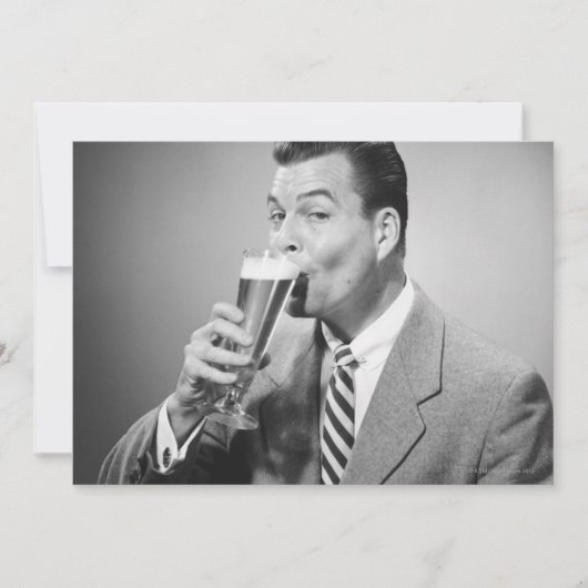 Businessman Drinking Beer (Front)