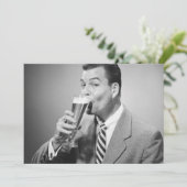 Businessman Drinking Beer (Standing Front)