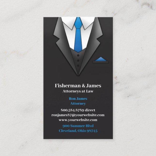 Businessman Law Firm Business Card Template (Front)