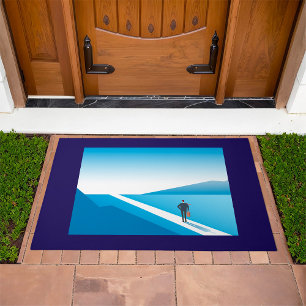 Businessman Looking Toward Future Path Doormat
