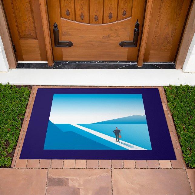 Businessman Looking Toward Future Path Doormat (Creator Uploaded)