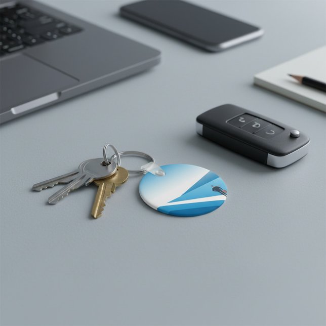 Businessman Looking Toward Future Path Keychain (Creator Uploaded)