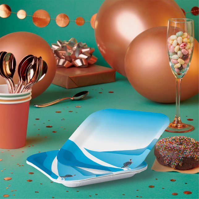 Businessman Looking Toward Future Path Paper Plates (Creator Uploaded)