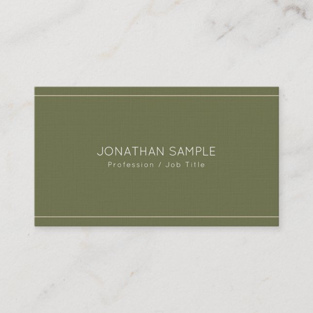 Businessman Manager Ceo Director Luxury Chic Business Card (Front)