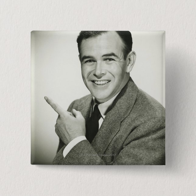 Businessman Pointing Button (Front)