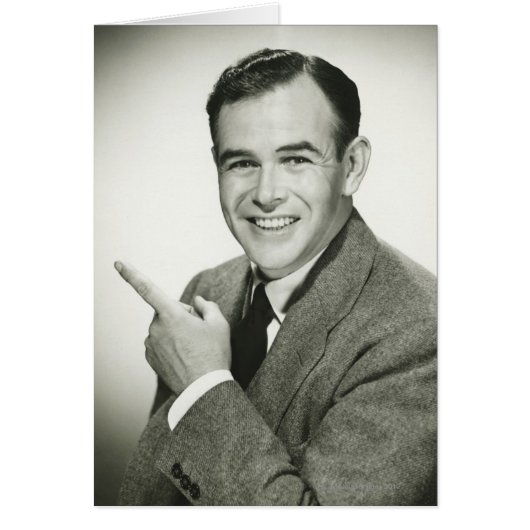 Businessman Pointing Cards (Front)